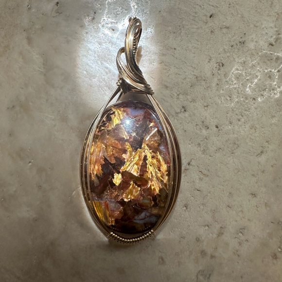 Artifice jewelry Jewelry - 14k Gold Fill Stone Pietersite Necklace Pendant